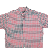 RALPH LAUREN POLO JEANS COMPANY Mens Red Blue Check Shirt L Casual Cotton Button