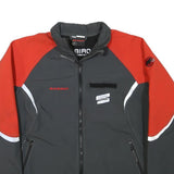 MAMMUT Womens Grey & Red Outdoor Jacket 2XL Polyester Blend Zip Windstopper