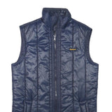 BARBOUR Womens Navy Blue Quilted Jacket S Polyester Blend Sleeveless Zip Up