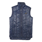 BARBOUR Womens Navy Blue Quilted Jacket S Polyester Blend Sleeveless Zip Up