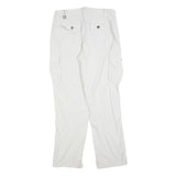 SALEWA Womens Polyester Blend White Regular Straight Trousers W30 L30