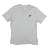 NIKE Mens Grey Crew Neck Short Sleeve Graphic T-Shirt M Cotton Blend