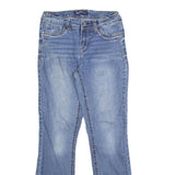 WALL FLOWER Womens Slim Blue Denim Slim Jeans W26 L30 Stylish Embroidered