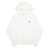 CHAMPION REVERSE WEAVE Mens White Hoodie S Cotton Blend Classic Fit Pullover