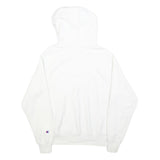 CHAMPION REVERSE WEAVE Mens White Hoodie S Cotton Blend Classic Fit Pullover