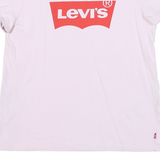 LEVI'S Womens White Red Logo Graphic T-Shirt M Short Sleeve Crew Neck Cotton