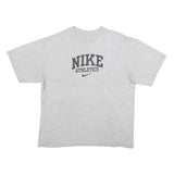 NIKE Mens Grey Cotton Graphic T-Shirt L Short Sleeve Crew Neck Casual Comfort