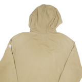 TOMMY HILFIGER Mens Beige Zip Up Hoodie L Cotton Blend Lightweight Casual