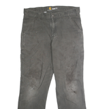 CARHARTT Mens Cotton Blend Relaxed Fit Black Trousers W32 L32 Workwear Utility