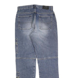 ARIZONA JEAN COMPANY Mens Regular Blue Denim Rinse W35 L35 Cargo Pocket Zip Fly