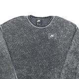 NIKE Womens Black Pullover Sweatshirt M Cotton Blend Crew Neck Vintage Style