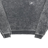NIKE Womens Black Pullover Sweatshirt M Cotton Blend Crew Neck Vintage Style