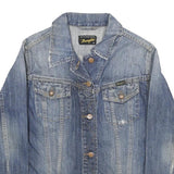 WRANGLER Womens Blue Denim Jacket M Cotton Button Fastening Classic Fit Casual