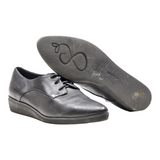 CLARKS Platform Shoes Black Leather Womens UK 4