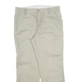 CASUAL STYLE Mens Cotton Blend Beige Regular Straight Trousers W34 L28 Casual
