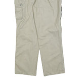 CASUAL STYLE Mens Cotton Blend Beige Regular Straight Trousers W34 L28 Casual