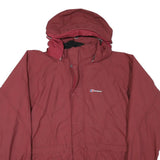 BERGHAUS Womens Maroon XL Outdoor Jacket Polyester Blend Zip Hooded Plain