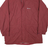 BERGHAUS Womens Maroon XL Outdoor Jacket Polyester Blend Zip Hooded Plain