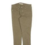 LEVI'S 721 Womens Slim Skinny Jeans Olive Cotton Blend W26 L30 Stylish Zip