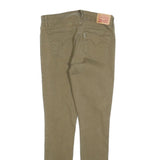 LEVI'S 721 Womens Slim Skinny Jeans Olive Cotton Blend W26 L30 Stylish Zip