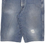 WRANGLER Mens Denim Shorts Blue XL W34 Classic Fit Cotton Blend Casual