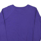 CHAMPION Mens Purple Cotton Blend Crew Neck S Sweatshirt Logo Print Casual