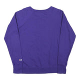 CHAMPION Mens Purple Cotton Blend Crew Neck S Sweatshirt Logo Print Casual