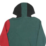 FILA Mens Black & Green & Red Hoodie S Fila Logo Cotton Blend Pullover