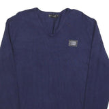 ANTONY MORATO Mens Blue Plain V-Neck Basic Knit Jumper XL Designer Style