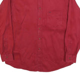 CLUB ROOM Mens Red Shirt L Button-Down Cotton Blend Casual Classic Fit
