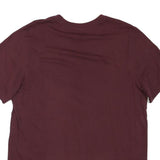 NIKE Mens Maroon Classic T-Shirt L Short Sleeve Crew Neck Logo Cotton Blend