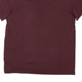 NIKE Mens Maroon Classic T-Shirt L Short Sleeve Crew Neck Logo Cotton Blend