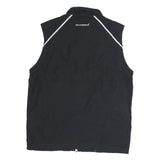 NEW BALANCE Mens Black Athletic Polyester Zip Jacket L Reflective Stripe