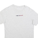 TOMMY HILFIGER Mens White Crew Neck Short Sleeve T-Shirt M Logo