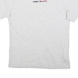 TOMMY HILFIGER Mens White Crew Neck Short Sleeve T-Shirt M Logo