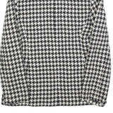 TOWN Womens Black & White Houndstooth Jacket M Wool Blend Button Closure Classic