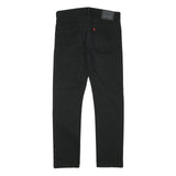 LEVI'S Mens Slim Black Denim Jeans Cotton Blend Zip W32 L28 Classic Fit