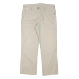 LEE Mens Regular Fit Beige Cotton Blend Trousers W34 L27 Zip Closure Casual