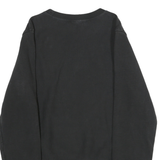 CHAMPION REVERSE WEAVE Mens Black Crew Neck Cotton Pullover Sweatshirt M Long