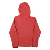 NIKE Mens Red Full Zip Hoodie M Cotton Blend Sportswear Casual