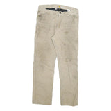 CARHARTT Mens Relaxed Fit Beige Workwear Cotton Blend Trousers W32 L29