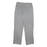 Mens Regular Fit Grey Cotton Blend Trousers W34 L32 Zip Closure