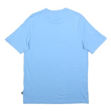 PUMA Mens Blue Crew Neck Short Sleeve T-Shirt M Cotton Sportswear Logo