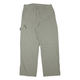 ALLSPORT Womens Regular Beige Polyester Blend Trousers W30 L27 Multi Pocket Zip