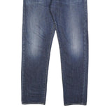 CARHARTT Mens Slim Blue Denim Slim Jeans W34 L32 Classic Button Closure