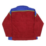 R2 Mens Red & Blue Patterned Pullover Jumper Crew Neck Polyester Blend L Casual
