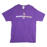 NFL Mens Purple Minnesota Vikings Graphic T-Shirt L Short Sleeve Crew Neck
