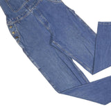 KARL KANI Womens Blue Denim Dungarees Regular Fit Cotton Blend M W30 L34 Logo
