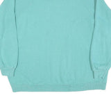 Womens Blue Sweatshirt XL Cotton Crew Neck Pullover Casual Plain Comfort