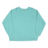 Womens Blue Sweatshirt XL Cotton Crew Neck Pullover Casual Plain Comfort